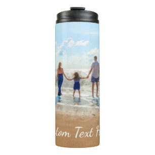 Custom Photo Thermal Tumbler Personalised Text