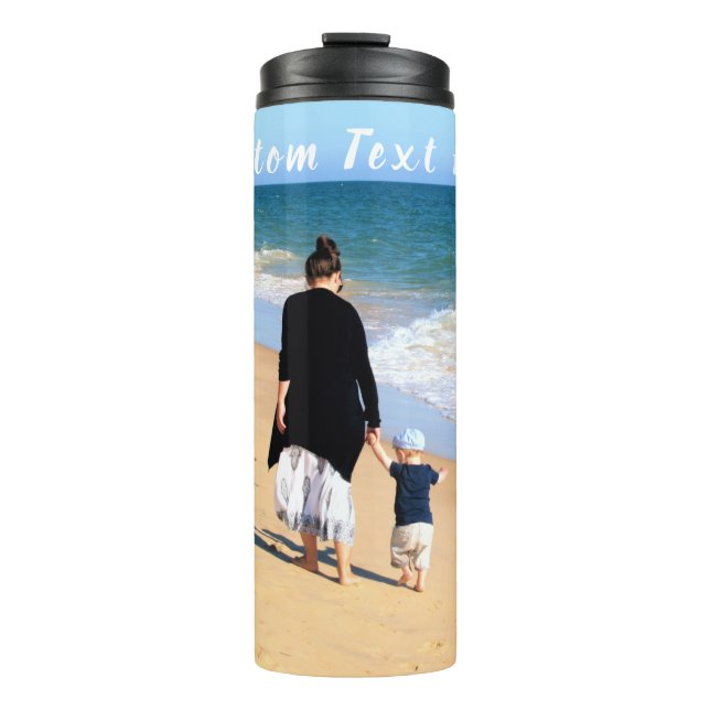 Custom Photo Thermal Tumbler Your Photos and Text (Front)