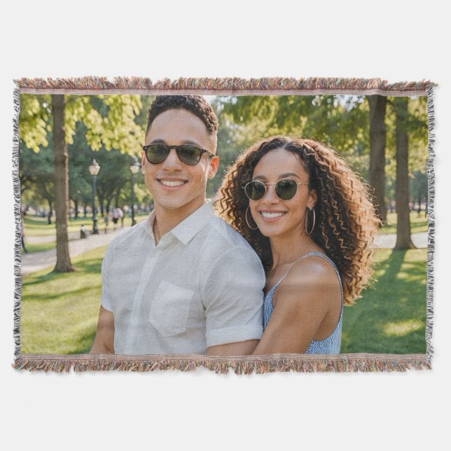 Custom Photo Throw Blanket | Personalised Picture  (Front)