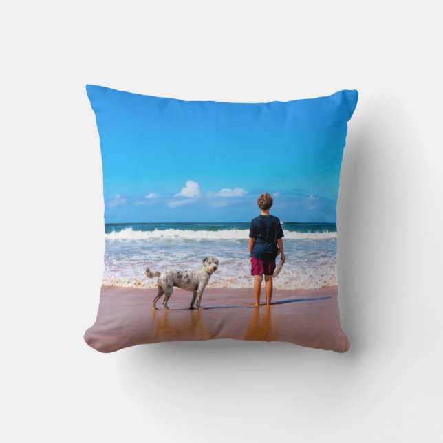 Custom Photo Throw Pillow Your Own Design (Front)