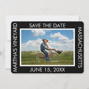 custom photo travel destination save the date