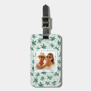 Custom Photo Tropical Australian Foxtail Palm Luggage Tag