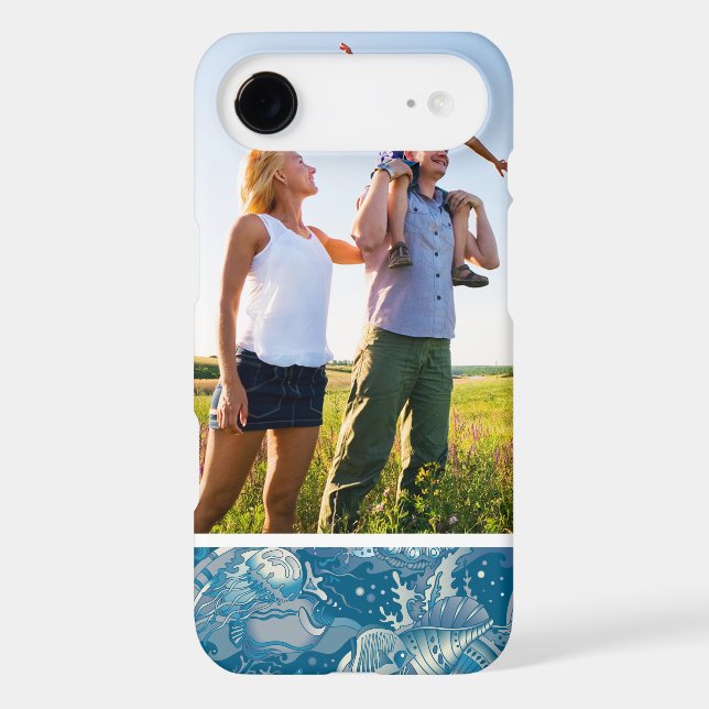Custom Photo Tropical Sea Pattern Case-Mate iPhone Case (Back)