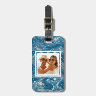 Custom Photo Tropical Sea Pattern Luggage Tag