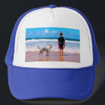 Custom Photo Trucker Hat with Your Photos Design<br><div class="desc">Custom Photo Hats - Your Own Design - Personalised Family / Friends or Personal Caps Gift - Add Your Photo / text - Resize and move or remove and add elements / text with customisation tool ! Choose / add your favourite font / text colour ! You can transfer this...</div>