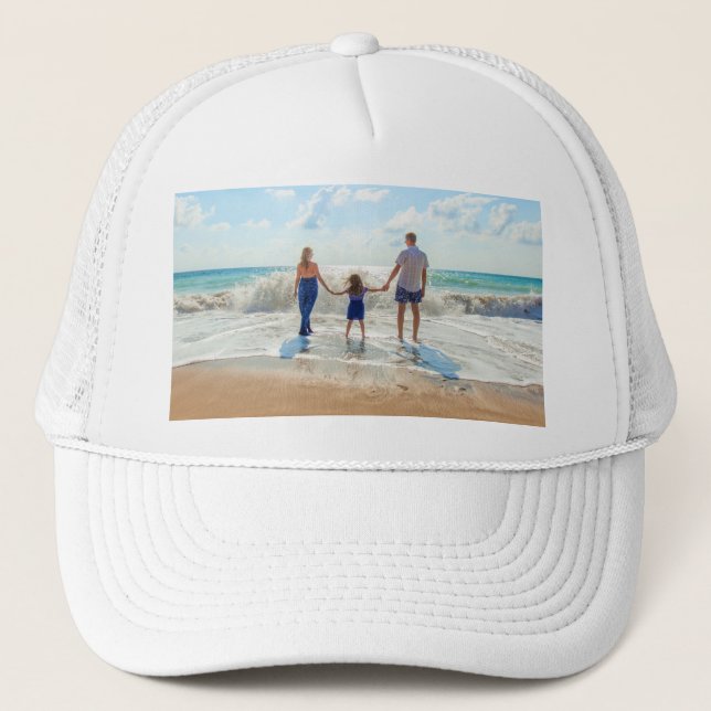 Custom Photo Trucker Hat Your Photos Gift (Front)