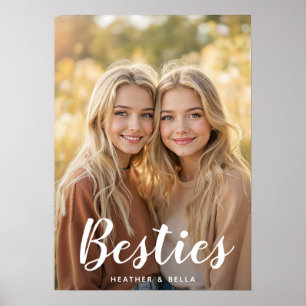 Custom Photo Typography Bestie Poster