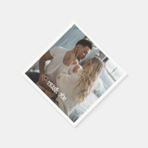 Custom Photo Typography napkin