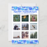 CUSTOM PHOTO Ugly Hanukkah Sweaters Cute Flat Card<br><div class="desc">Customise this flat card by adding your own text and photos on the front or back. There is a grid in front of the photos which makes it easier to use any size photos you have and keep them lined up and in a square format. You can delete the grid...</div>