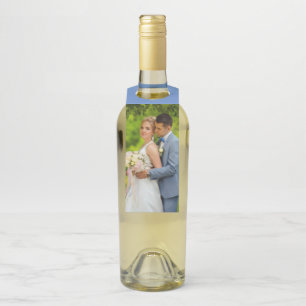 Custom photo unique modern fun bottle tag