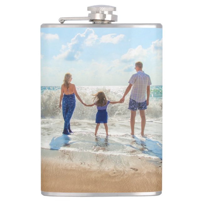 Custom Photo - Unique Your Own Design Personalised Hip Flask (Front)