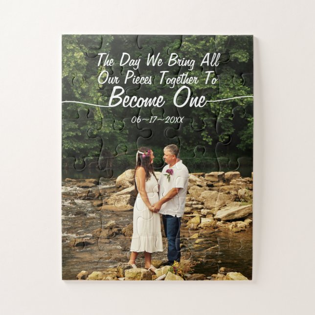 Custom Photo Unity Wedding  Jigsaw Puzzle (Vertical)