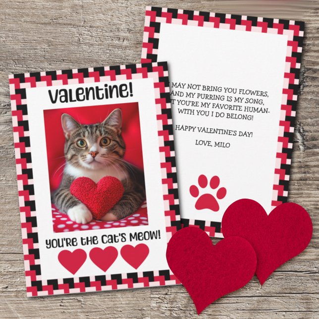 Custom Photo Valentine Card from The Cat (Creator Uploaded)
