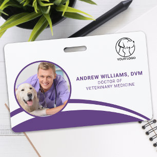 Custom Photo Veterinarian ID Badge