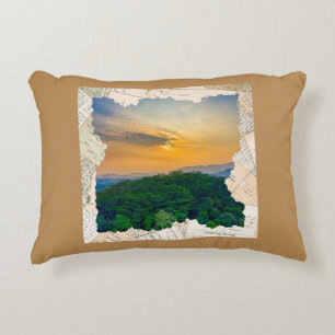 Custom Photo Vintage Newspaper Frame  Decorative Cushion