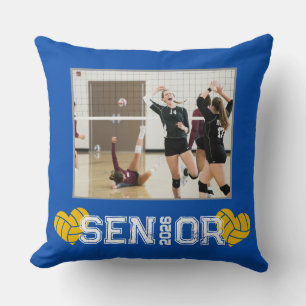 Custom Photo Volleyball Senior Number  Cushion