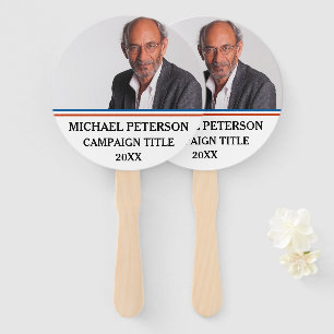 Custom Photo Vote Political Election Campaign Hand Fan