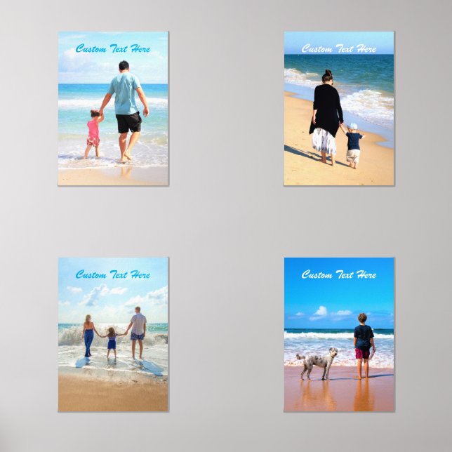 Custom Photo Wall Art Set Your Photos and Text (Front)