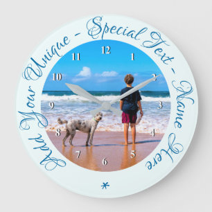 Custom Photo Wall Clock with Your Photos and Text