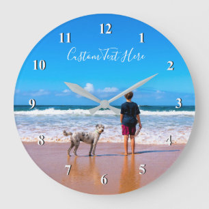 Custom Photo Wall Clock with Your Photos and Text