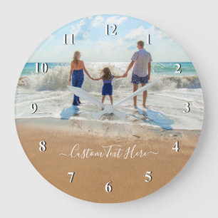 Custom Photo Wall Clock with Your Photos and Text
