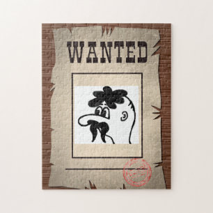 Custom Photo Wanted Jigsaw Puzzle Funny Gift