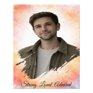 Custom Photo Watercolor Valentine’s Gift for Him Print