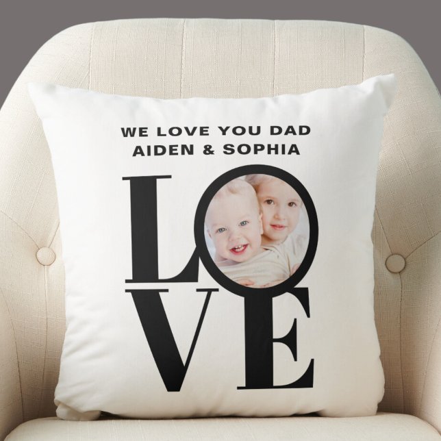 Custom Photo We Love You Dad Cushion (Creator Uploaded)