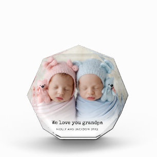 Custom Photo We Love You Grandpa Names Year Block