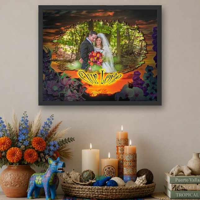 Custom Photo Wedding Beach Sunset 2584 Art Print (Creator Uploaded)