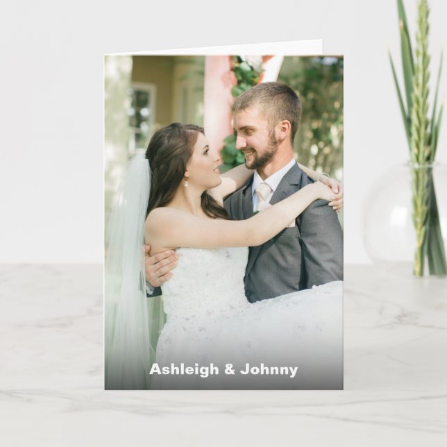 Custom Photo Wedding Card (Front)