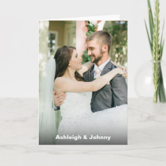 Custom Photo Wedding Card