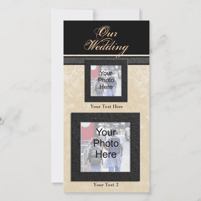 Custom Photo Wedding Card, Classic Photo Cards (Front)