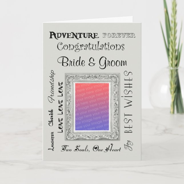 Custom Photo Wedding Congratulations Card (Front)