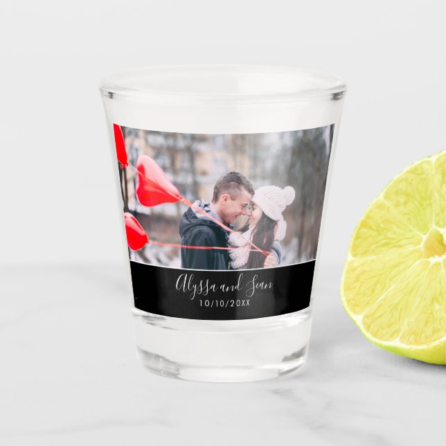 Custom Photo Wedding FAVOUR Bomboniere Shot Glass (Front)