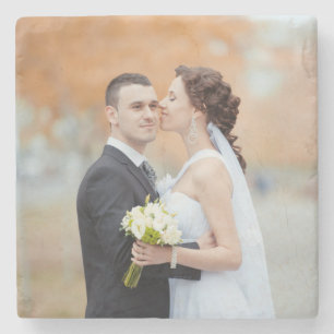 Custom Photo Wedding Favour Stone Coaster
