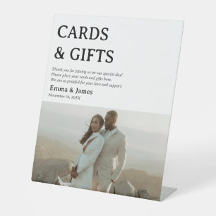Custom Photo Wedding Gift and Card Table Sign