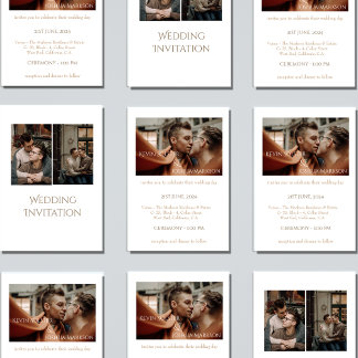 Custom Photo Wedding Invitation