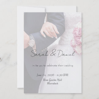 Custom Photo Wedding Invitation Card