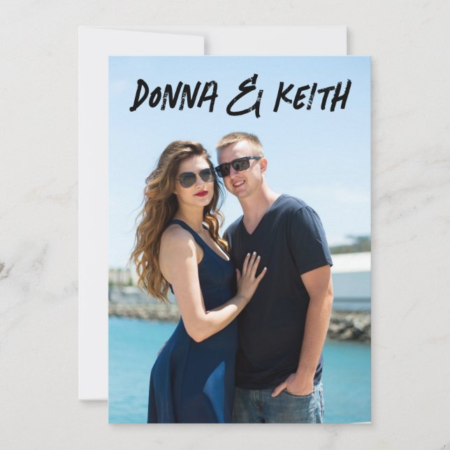 CUSTOM PHOTO WEDDING INVITATIONS (Front)