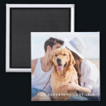 Custom Photo Wedding Magnet<br><div class="desc">Add the finishing touch to your wedding with these cute custom photo magnets. Perfect as wedding favours to all your guests . Customise these photo magnets with your favourite weddings photo, newlywed photo, or best dog of honours photo, or your engagement photo with your dog, personalise with names and date....</div>