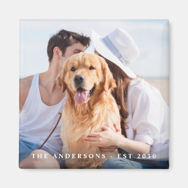 Custom Photo Wedding Magnet (Front)