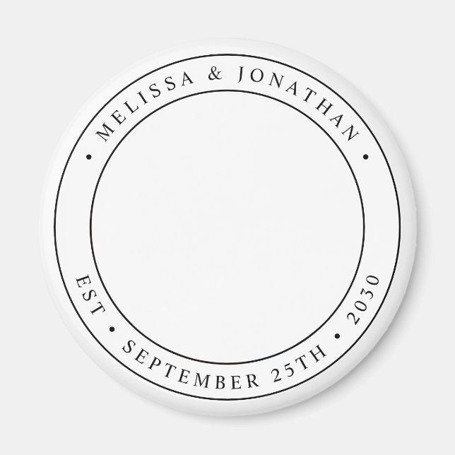 Custom Photo Wedding Magnet (Front)