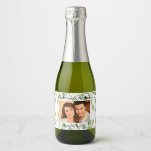 Custom Photo Wedding Mini Sparkling Wine Favour La Sparkling Wine Label