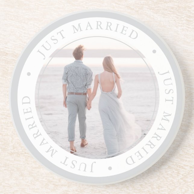 Custom photo wedding occasion simple coaster (Front)