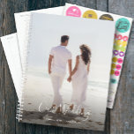 Custom Photo Wedding Planner<br><div class="desc">Wedding planner with your favorite photo on the front and the same or a different photo on the back - personalized with your details in chic lettering. Planner includes monthly and weekly layouts,  12 months,  60 pages with laminated soft cover front and back covers.</div>