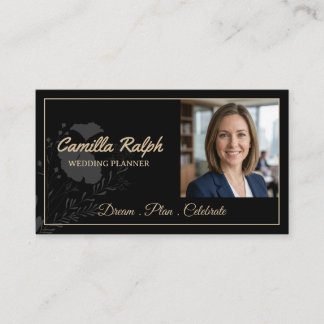 Custom Photo Wedding Planner Business Card