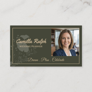 Custom Photo Wedding Planner Business Card