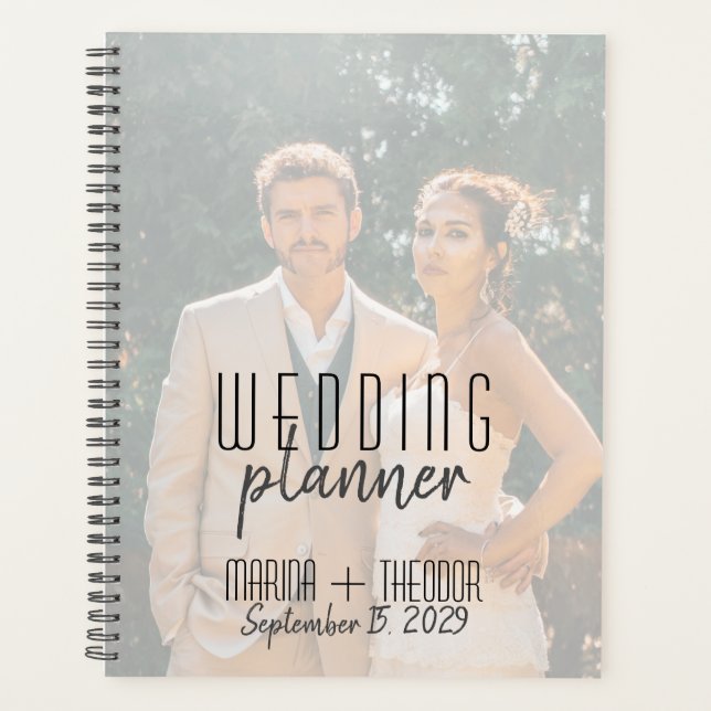 Custom Photo Wedding Planner Notebook (Front)