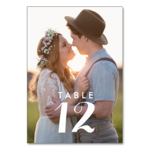 Custom Photo Wedding Reception Table Number
